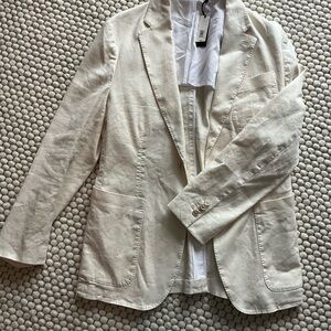 Cream Linen Blazer from banana republic